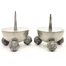 Load image into Gallery viewer, Pair of pewter Art Deco candle holders, C.G Hallberg, 1930s