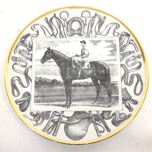 Pair of Fornasetti Grand Campioni plates, second half of 20th century