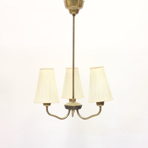 ASEA, 3-light brass ceiling lamp, attributed to Sonja Katzin, 1950s