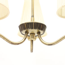Load image into Gallery viewer, ASEA, 3-light brass ceiling lamp, attributed to Sonja Katzin, 1950s
