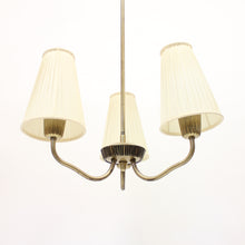 Load image into Gallery viewer, ASEA, 3-light brass ceiling lamp, attributed to Sonja Katzin, 1950s