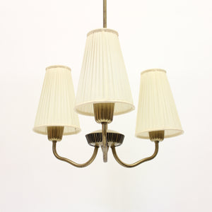 ASEA, 3-light brass ceiling lamp, attributed to Sonja Katzin, 1950s