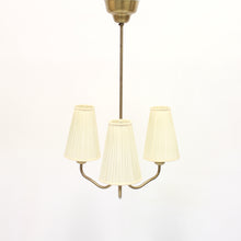 Load image into Gallery viewer, ASEA, 3-light brass ceiling lamp, attributed to Sonja Katzin, 1950s