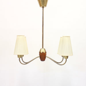 4-light ceiling lamp, attributed to ASEA, 1950s