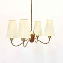 Load image into Gallery viewer, 4-light ceiling lamp, attributed to ASEA, 1950s