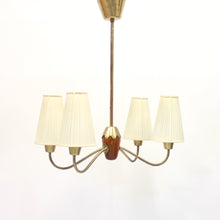Load image into Gallery viewer, 4-light ceiling lamp, attributed to ASEA, 1950s