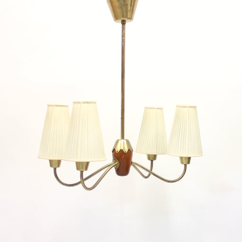 4-light ceiling lamp, attributed to ASEA, 1950s