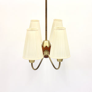 4-light ceiling lamp, attributed to ASEA, 1950s