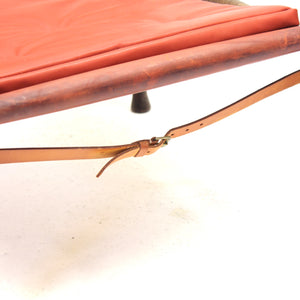 Kaare Klint, cognac leather safari chair for Ruud Rasmussen, 1960s