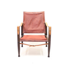 Load image into Gallery viewer, Kaare Klint, cognac leather safari chair for Ruud Rasmussen, 1960s