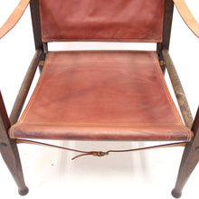 Load image into Gallery viewer, Kaare Klint, cognac leather safari chair for Ruud Rasmussen, 1960s