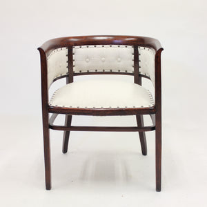 Pair of bentwood Fischel armchairs, in the style of Josef Hoffmann, early 20th century