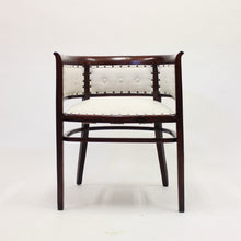Load image into Gallery viewer, Pair of bentwood Fischel armchairs, in the style of Josef Hoffmann, early 20th century