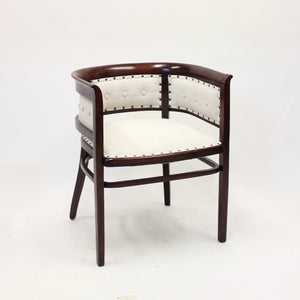 Pair of bentwood Fischel armchairs, in the style of Josef Hoffmann, early 20th century