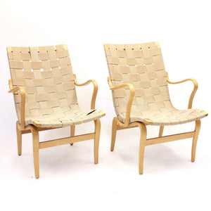Bruno Mathsson, pair of early Eva chairs, 1950s