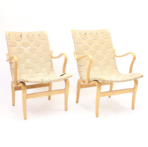 Bruno Mathsson, pair of early Eva chairs, 1950s
