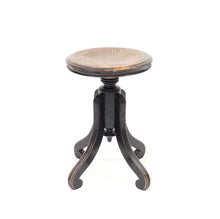 Load image into Gallery viewer, Ebonized Art Nouveau stool, early 20th century