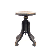 Load image into Gallery viewer, Ebonized Art Nouveau stool, early 20th century