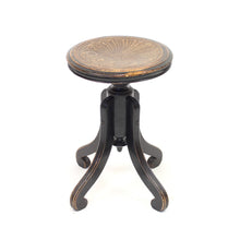 Load image into Gallery viewer, Ebonized Art Nouveau stool, early 20th century