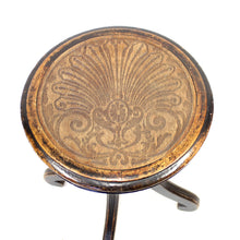 Load image into Gallery viewer, Ebonized Art Nouveau stool, early 20th century