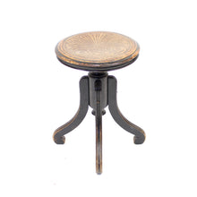 Load image into Gallery viewer, Ebonized Art Nouveau stool, early 20th century