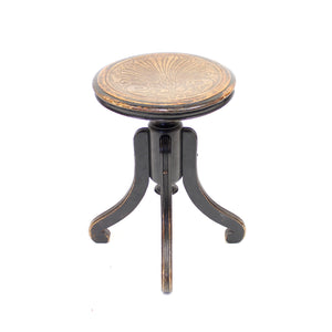 Ebonized Art Nouveau stool, early 20th century