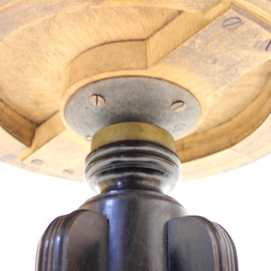 Ebonized Art Nouveau stool, early 20th century