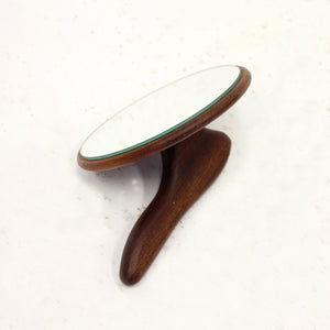 Swedish teak hand mirror, 1950s