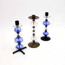 Load image into Gallery viewer, Erik Höglund, set of 3 large candle holders for Boda Smide, 1960s