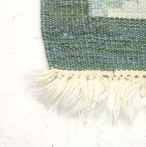Swedish flat weave Röllakan carpet, 1960s