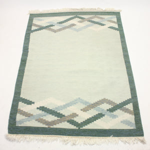 Swedish flat weave Röllakan carpet, 1960s