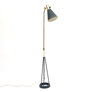 Swedish height adjustable mid-century floor lamp, 1950s