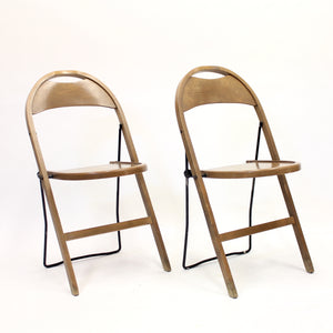 C.A Buffington, pair of Swedish folding chairs, Gemla, 1950s