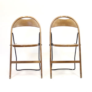 C.A Buffington, pair of Swedish folding chairs, Gemla, 1950s