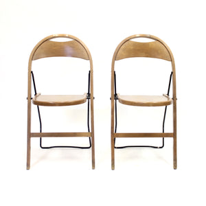 C.A Buffington, pair of Swedish folding chairs, Gemla, 1950s