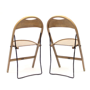 C.A Buffington, pair of Swedish folding chairs, Gemla, 1950s