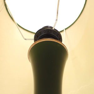 Green glass and teak table lamp by Bergboms, 1960s