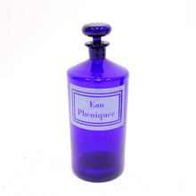 Load image into Gallery viewer, Pair of French cobalt blue apothecary bottles, early 20th century