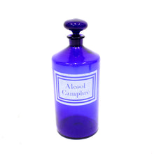 Load image into Gallery viewer, Pair of French cobalt blue apothecary bottles, early 20th century