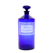 Load image into Gallery viewer, Pair of French cobalt blue apothecary bottles, early 20th century