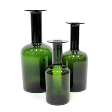 Load image into Gallery viewer, Otto Brauer, set of 3 large Danish Holmegaard vases, 1960s