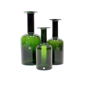 Otto Brauer, set of 3 large Danish Holmegaard vases, 1960s