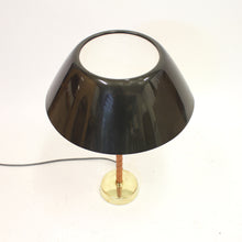 Load image into Gallery viewer, Lisa Johansson-Pape, brass and leather Senator table lamp for Orno, 1950s