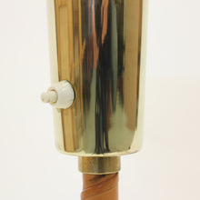 Load image into Gallery viewer, Lisa Johansson-Pape, brass and leather Senator table lamp for Orno, 1950s