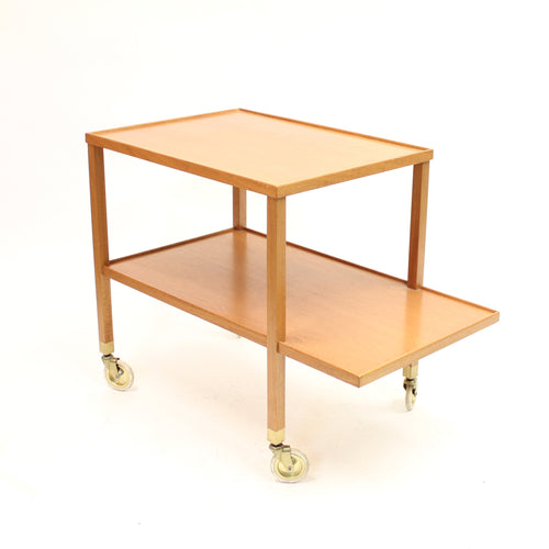 Josef Frank, Mahogany serving, cart model 470, for Svenskt Tenn, ca 1990