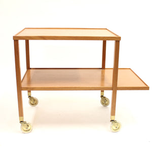 Josef Frank, Mahogany serving, cart model 470, for Svenskt Tenn, ca 1990