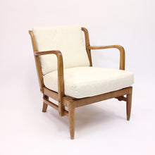 Load image into Gallery viewer, Otto Schulz, rare Swedish Modern birch, bambu &amp; rattan longe chair, ca 1940