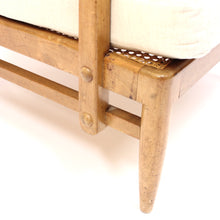 Load image into Gallery viewer, Very rare Swedish Modern birch, bambu &amp; rattan longe chair, attr. to Otto Schulz, ca 1940