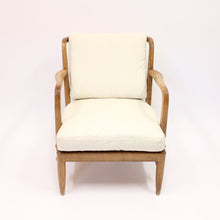 Load image into Gallery viewer, Otto Schulz, rare Swedish Modern birch, bambu &amp; rattan longe chair, ca 1940