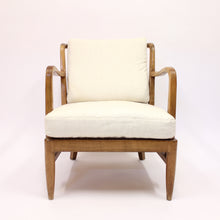 Load image into Gallery viewer, Otto Schulz, rare Swedish Modern birch, bambu &amp; rattan longe chair, ca 1940